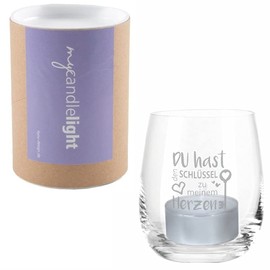 Lantern "Du hast den Schlüssel zu Meinem Herz" with Gift Box – Valentine's Day – Birthday Gift – for Lovers – for Couples Tea Light – Lantern