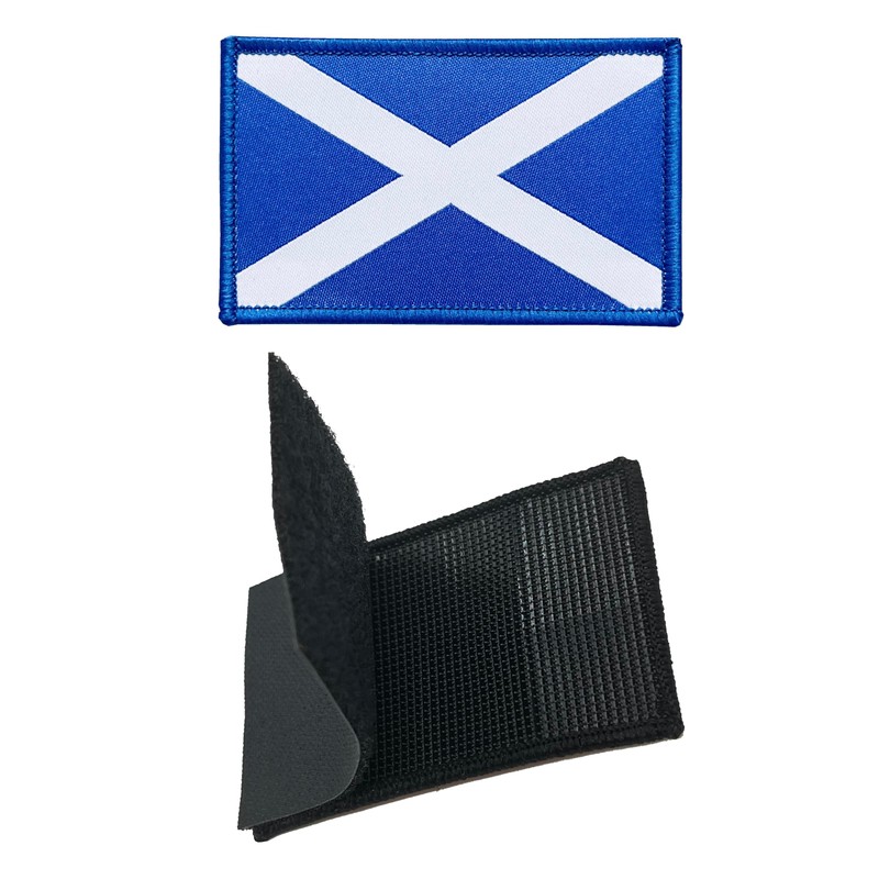 3Pcs Scotland Scotsman Flag Patch 2x3 Inch, Hook Loop Tactical