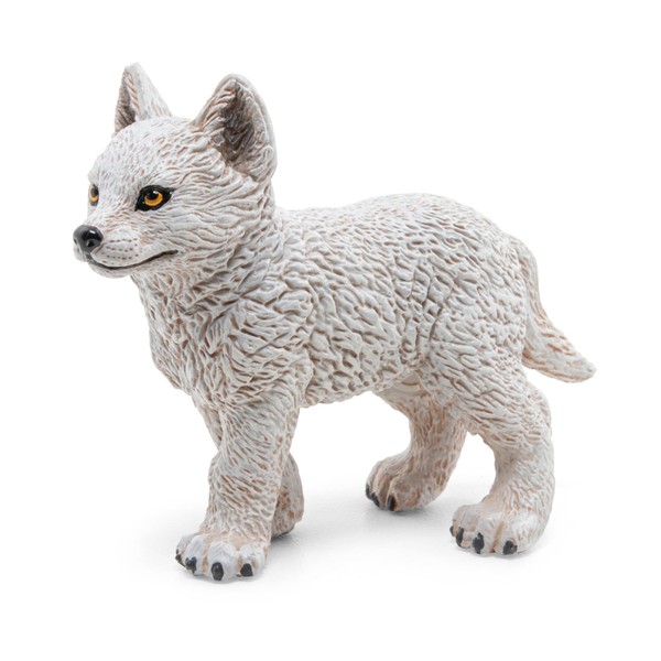 Papo -Hand-Painted - Figurine -Wild Animal Kingdom - Young Polar Wolf -50228 -Collectible - for Children - Suitable for Boys and Girls- from 3 Years Old