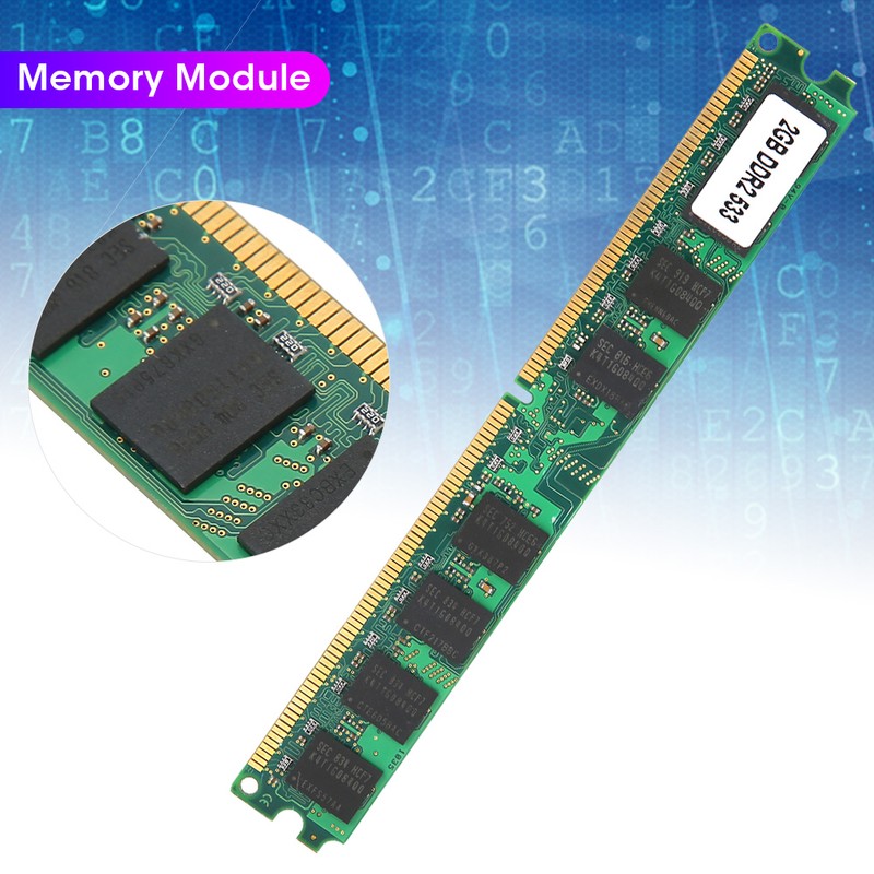 Memory Module Desktop Full Compatible DoubleSided 16Grain DDR2 2GB 533MHZ