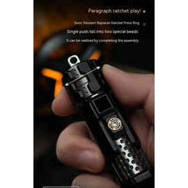 SRTODTG 2-Stage Slide Metal Fidget Slider-Mechanical Rotating Dice Top with Premium 5-Stage Push，EDC Slider Fidget Toys，Anxiety Autism ADHD Creative Gifts for Father Husband Boyfriend