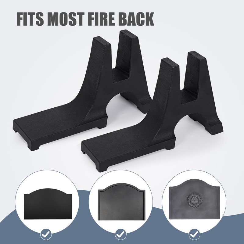 INNO STAGE Cast Iron Fireback Feet - Durable Fireplace Fireback