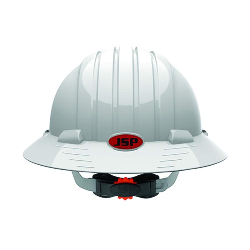 JSP EVO6100 Full Brim Safety Helmet for Construction/Building Wheel Ratchet