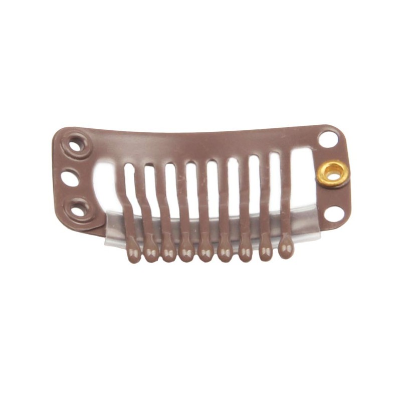 20pcs 9-Teeth Stainless Snap Comb Wig Clips, Hair Extension Clips,