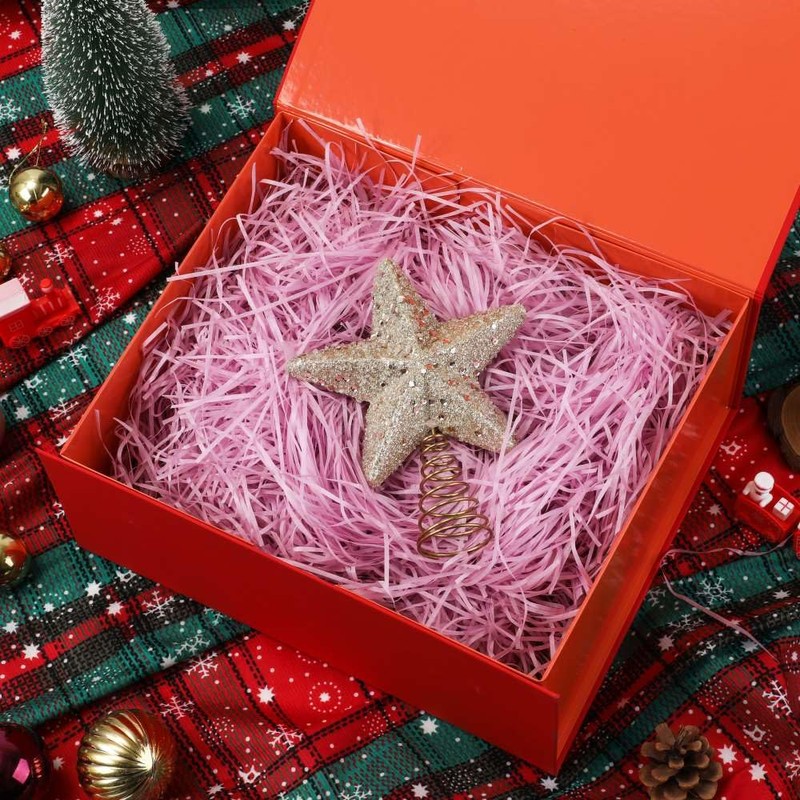 BoxSkivra 2 LB Purple Crinkle Paper Shredded Paper for Gift