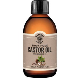 Natural Planet Castor OIl 250ml Cold Pressed Premium Quality 100% Pure Hexane-Free, Non GMO, Versatile Usage Eyelashes, Eyebrows and Hair growth