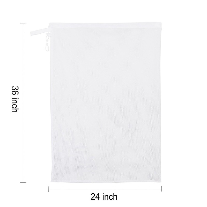 Mesh Laundry Bag With Drawstring For Delicates, Washing Machine,Traveling,College,Dirty Clothes/Net