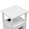 BECTSBEFF Fully Assembled Tall Nightstand with LED Light, Preassembled Tall