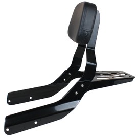 YHMOTO Passenger Sissybar Backrest with Luggage Rack Fits for Honda VTX 1300 1800 N/R/S Models 2002-2008 (Black)