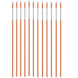 Snowpole Driveway Snow Poles Reflective Orange Markers 48" (12 Poles)