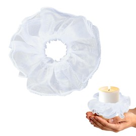Salvagoccia per Candele Tulle, Comunione Candela Protezione Antigoccia Gonne di Candele, Candela Battesimo Antigoccia, per Matrimoni, Cene a Lume (A)