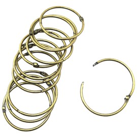 Lind Kitchen 2 inches Metal Binder Rings Book Ring Loose Leaf Binder Hinged Buckle Binding Rings Key Rings Bulk Big Large Key Ring Binder Ring Metal Rings for Index Cards Photo Album DIY, Bronze