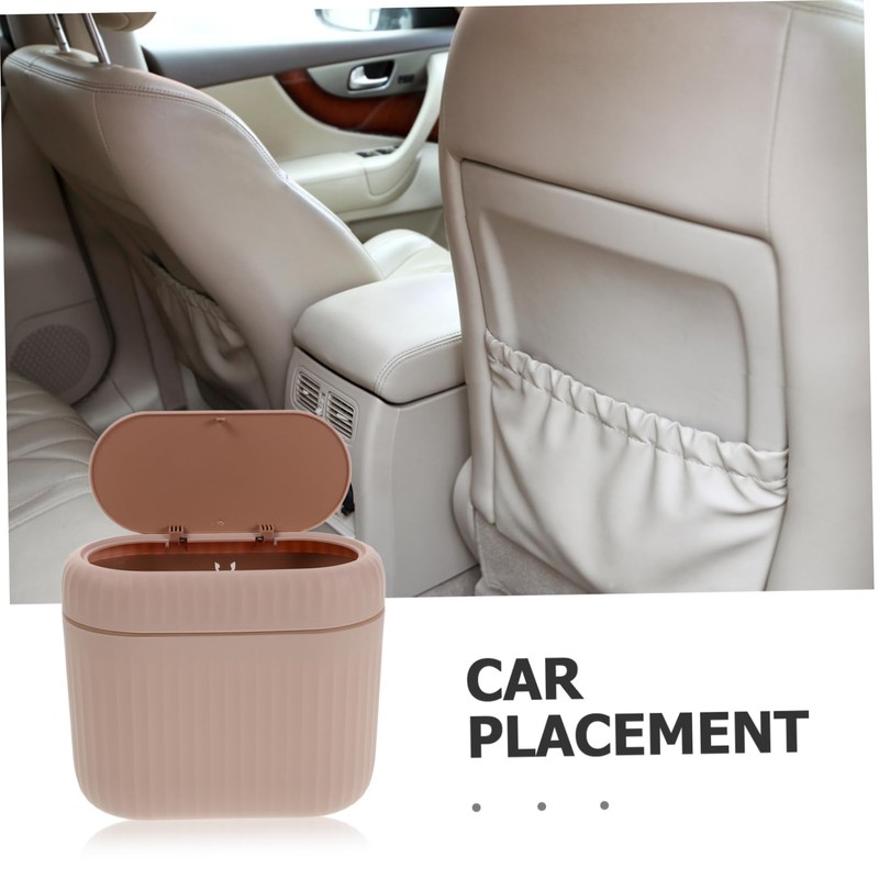 Ipetboom Hanging Car Trash Can with Lid Small Plastic Vehicle