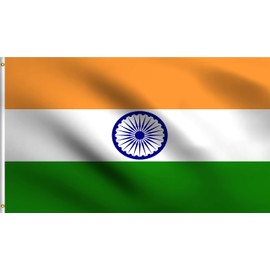 DMSE India Indian National Flag 2X3 Ft Foot 100% Polyester 100D Flag UV Resistant (2' X 3' Ft Foot)