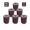 Ready-to-Wrap Sandpaper Rolls | 60 Grit | 6 Pack |