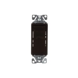 EATON Wiring 7501B 15-Amp 120/277-volt Standard Grade Single Pole Decorator Switch with Back, Push and Side Wiring, Brown
