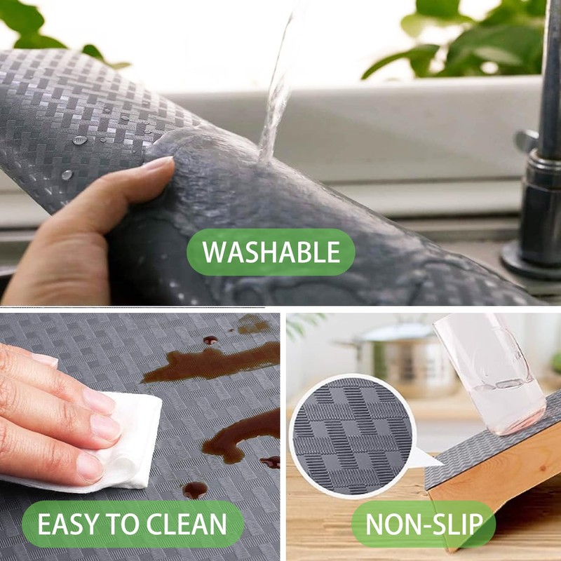 Shelf Liner Drawer Liners Kitchen Refrigerator Mats for Pantry Cabinet