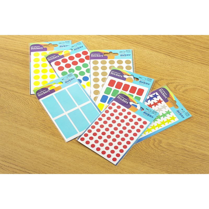 Avery Dot Stickers - Assorted Colours (8mm, 560 Labels), 32-291