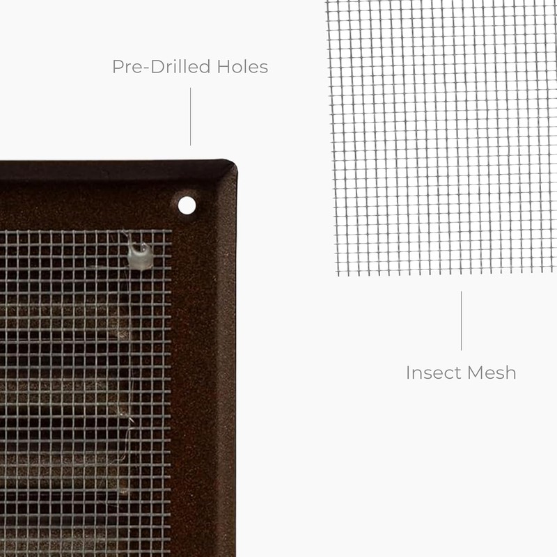 HVAC OV 5 x 5 Inch (Opening Size) Brown Galvanized