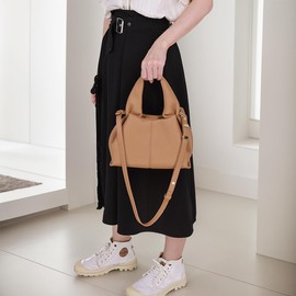 TIAASTAP Small Handbag for Women PU Leather Small Bag Vintage Hobo Bag Pouch Bag Plain Clutch Shoulder Bag Women's Small Shoulder Bag Purse Women's Shoulder Bag, Brown small