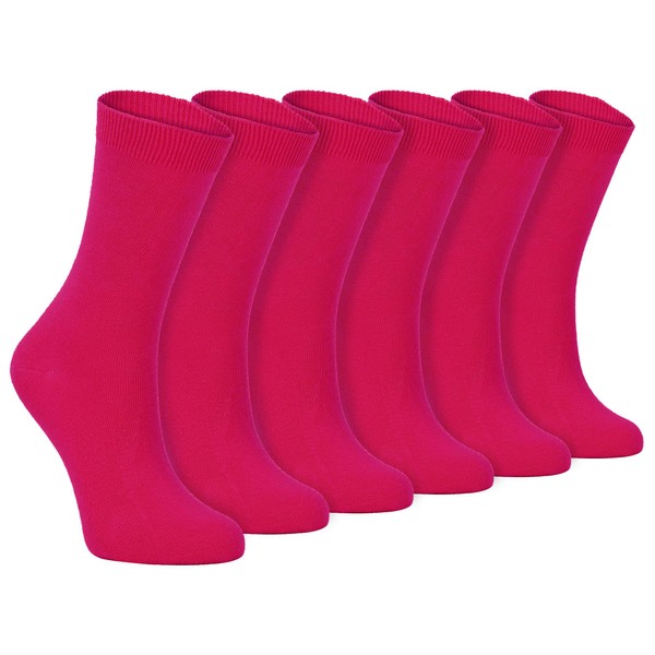 Sock Snob - 6 Pairs of Ladies Thin Plain Coloured