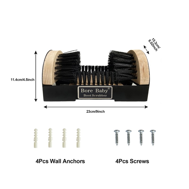 Boot Scrubber - Outdoor Heavy Duty Boot Scraper Brush &