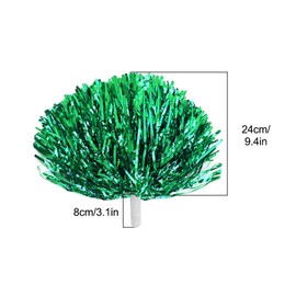 MiOYOOW Pack of 10 Cheerleading Pompoms, Portable Handheld Dancing Poms, Colourful Cheers Ball Squad for Sports Competitions, Holiday Parties