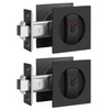 EHOMEWARE 2 Pack Matte Black Pocket Door Hardware, Keyless Privacy