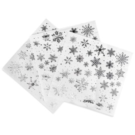 Whaline 80Pcs Christmas Paper Napkin Silver Foil Snowflake Disposable Dinner Napkin Xmas Lunch Napkin for Winter Wonderland Party Supplies