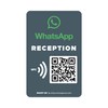 MESSAGENES | Customizable Whatsapp QR and NFC Sticker | Customer Service | 1 Unit 12x8cm Sticker | Connect with Your Customers on Whatsapp | Solution for Receptions