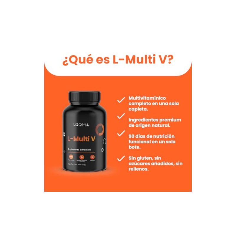 L-Multiv Multivitamínico Completo – 90 Capletas | Vitaminas A, C,
