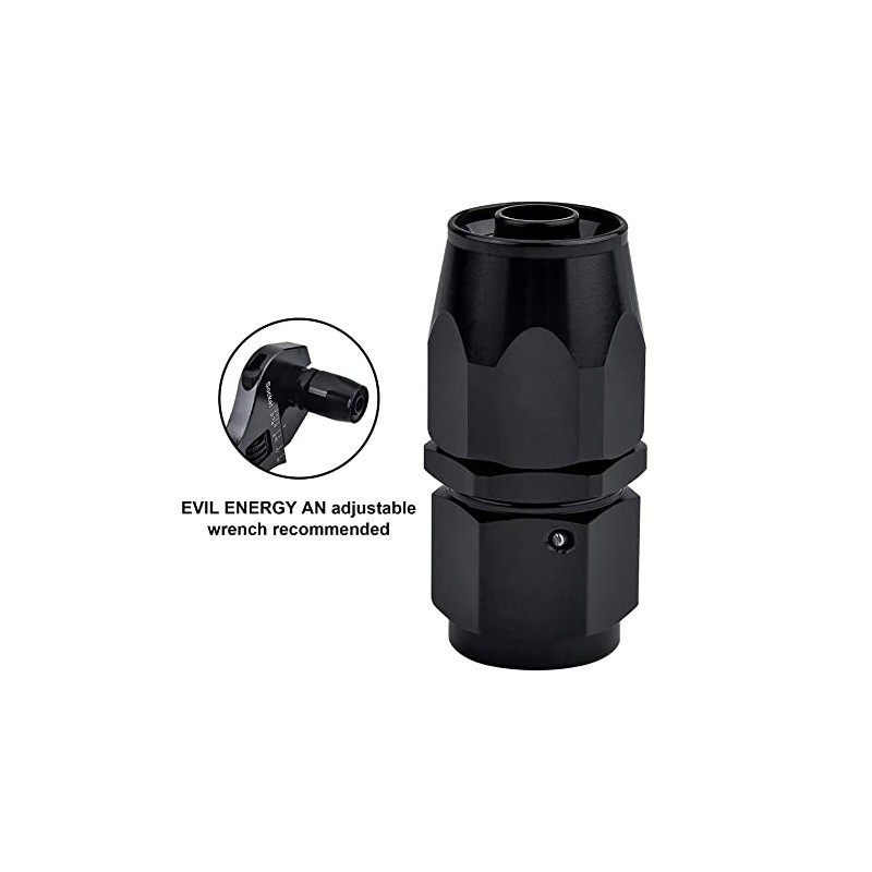 Evil Energy 6AN Hose End Fitting - 4 Pack Black