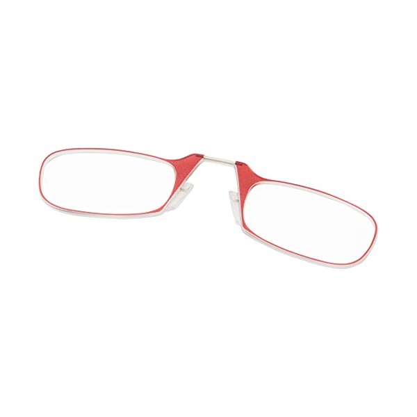 ThinOptics unisex-adult Reading Glasses + Black Universal Pod Case | Red Frames, 1.00 Strength Readers Red Frame / Black Case, 44 mm