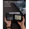 swallowmall Mens Wallet RFID Genuine Leather Slim Bifold Wallets for