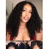 Sunber Curly V Part Human Hair Wigs Upgraded U Part