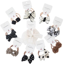 LYXOTO Kids' Hair Rubber Hair Rubber Ribbon Hair Elastic for Children, For Babies, Baby Hair Elastic, Baby Hair Accessories, For Kids, Girls, Cute, Stylish, Hair Ornaments, Set of 20, Simple, Gift