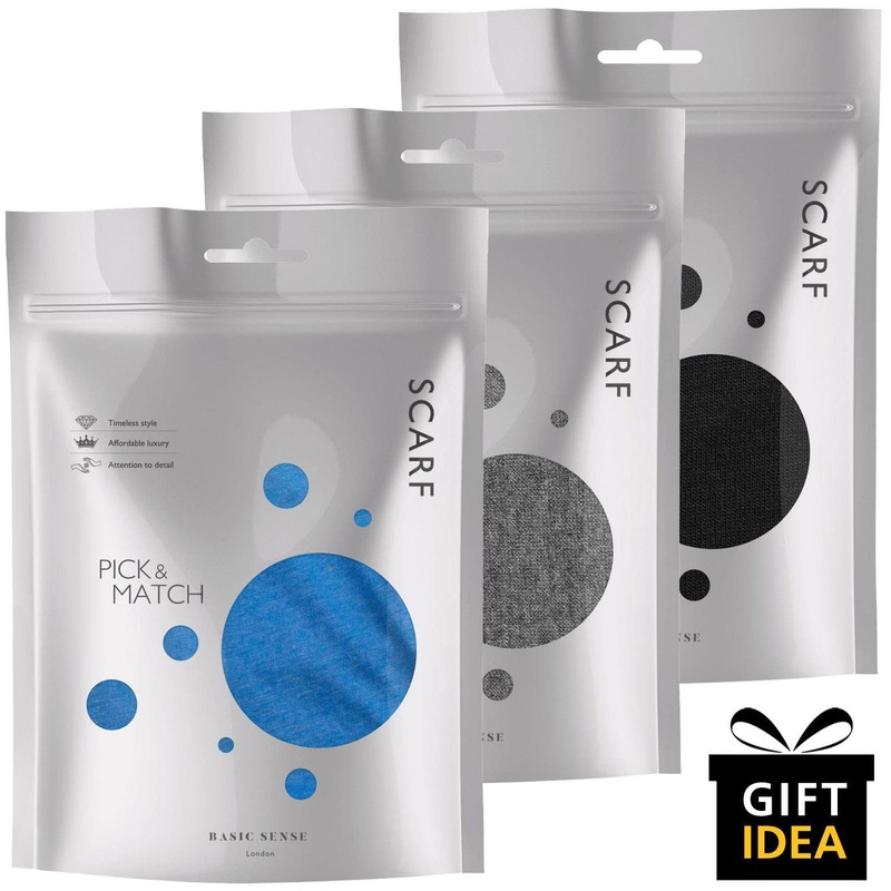 Plain 50% Cotton Blend Jersey Snood Scarf, Beige