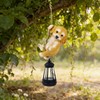 ZaaYee Solar Hanging Dog Statue, Golden Retriever