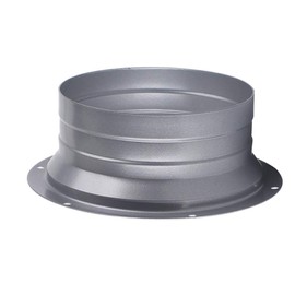 AZITICY Connector Ventilation Pipe Round Duct Pipe Connection Flange - 100 mm Ventilation System Duct Connector Made of Metal Wall Flange Mounting Round Pipe for Ventilation Systems (Model C / 100 mm)