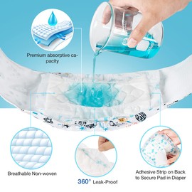 Pet Soft Disposable Dog Nappy Liners, Pack of 40, Dog Nappy Liners for Male and Female Dogs, with Leak-Proof Protection, Highly Absorbent Dog Liners, Booster Pads for Dog Nappies (XL-40)