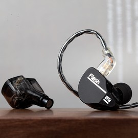 keephifi KBEAR Flash in Ear HiFi Earphones, Dual Drviers Hybrid in Ear Monitor Headphones with Five-axis CNC Aluminum Alloy Cover, Wired Earbuds Detachable 2PIN-C 2m Cable (2m Cable, with mic)