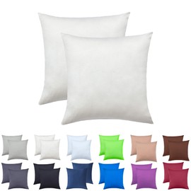 NatureMark Pack of 2 Jersey Cushion Covers, Side Sleeper Pillows, Neck Pillows, Many Sizes and Colours, Oeko-Tex (80 x 80 cm, Natural/Cream)