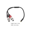 Levemolo Audio Cable 0.3m -Plated Dual Shielded XLR Y-Splitter 3.5mm