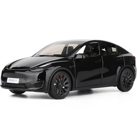 JACKIEKIM 1:24 Die-cast Model car for Model Y Alloy Pull Back Car,Collection, Mini Simulation Vehicles Toys for Kids,Boyfriend,Young Peoples Gift(Black)
