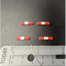 Non-operating Lightbar 4 Pack 1/87 HO Red 8000 90H Lightbar Police Sheriff Fire Engine Truck Ambulance