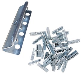 CL-Link 50 * 13mm Webbings Clips Metal Ends for Chair Webbing Upholstery Repair for Sofa Chair Furniture (30 PCS+ 30 Screws)