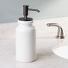 iDesign Dispenser for Bathroom Vanity or Kitchen Countertop-Set of 2-Cream/Bronze
