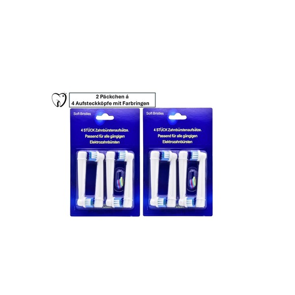 8 Stück Aufsteckbürsten PureDent Zahnbürstenkopf kompatible mit Professional Care Triumph