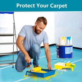 Temporary Floor Protection 39.5’’ x 50’, Floor Protection Film for Construction Projects - Protects Hardwood, Tile, Carpet, Countertops, Bathtubs and More,Coverage of 163 SQFT
