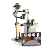 Steelman24 I Nuts and bolts sculpture Bartender With Business Card
